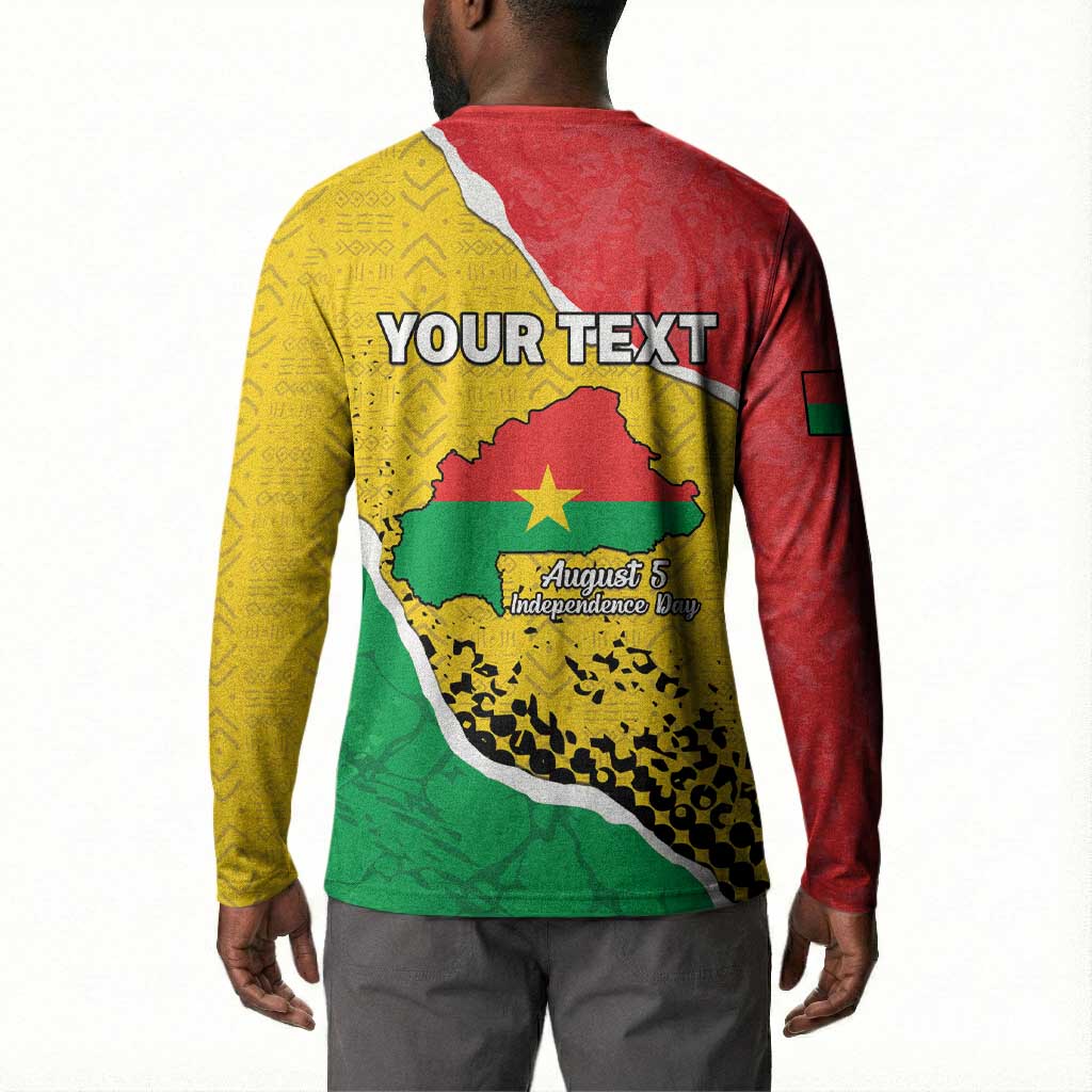 Personalized Burkina Faso Independence Day Button Sweatshirt Coat Of Arms - Grunge Style