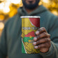 Personalized Happy Burkina Faso 4 in 1 Can Cooler Tumbler Independence Day - Bogolan Pattern - African Pride
