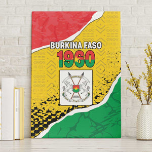 Happy Burkina Faso Canvas Wall Art Independence Day - Bogolan Pattern - African Pride