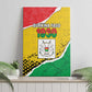 Happy Burkina Faso Canvas Wall Art Independence Day - Bogolan Pattern - African Pride