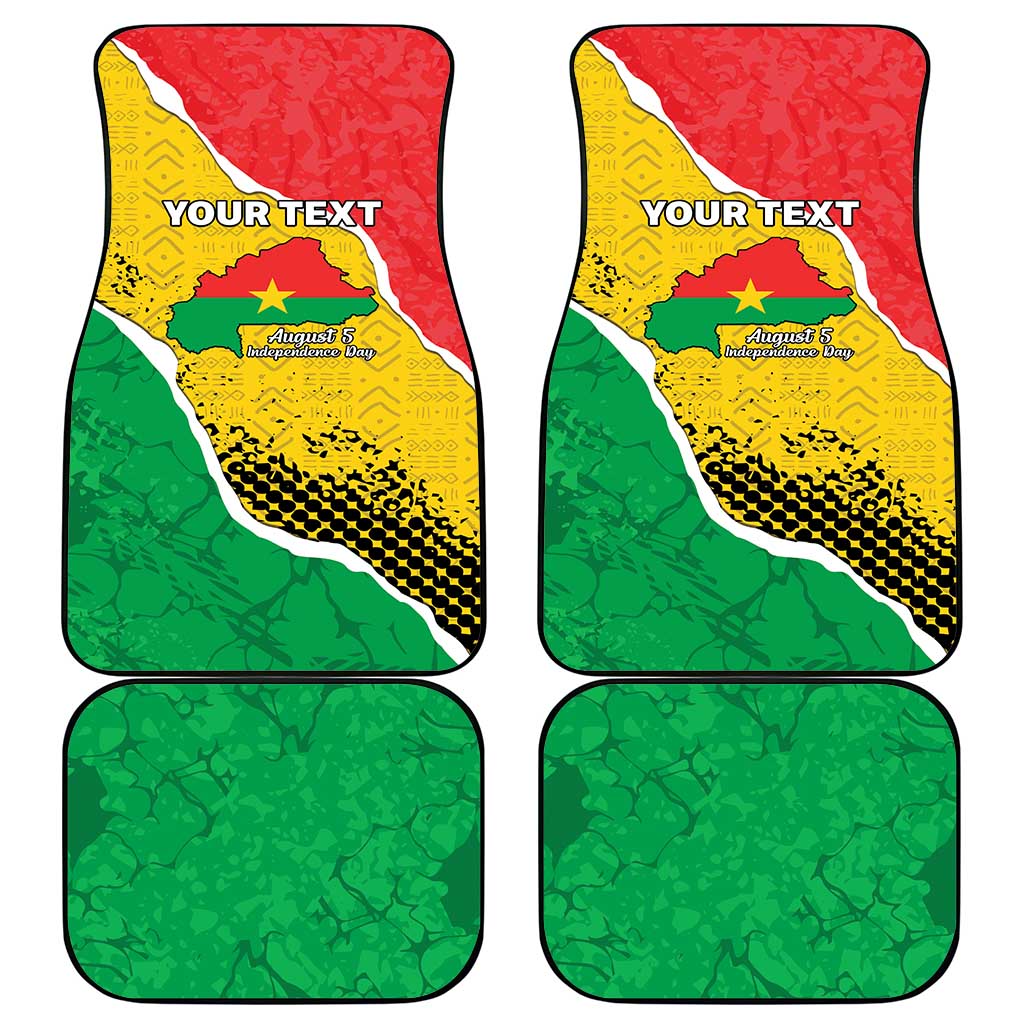 Happy Burkina Faso Car Mats Independence Day - Bogolan Pattern - African Pride