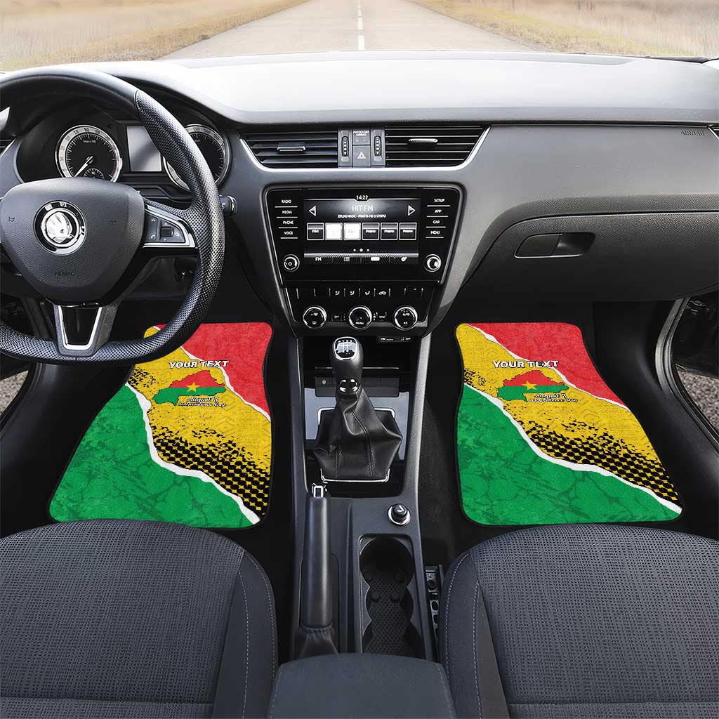 Happy Burkina Faso Car Mats Independence Day - Bogolan Pattern - African Pride
