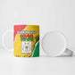 Personalized Burkina Faso Independence Day Ceramic Mug Coat Of Arms - Grunge Style