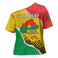 Personalized Burkina Faso Independence Day Cross Shoulder Shirt Coat Of Arms - Grunge Style