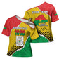 Personalized Burkina Faso Independence Day Cross Shoulder Shirt Coat Of Arms - Grunge Style