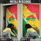 Personalized Burkina Faso Independence Day Door Cover Coat Of Arms - Grunge Style