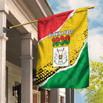 Happy Burkina Faso Garden Flag Independence Day - Bogolan Pattern - African Pride