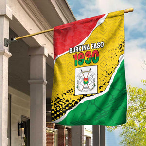 Happy Burkina Faso Garden Flag Independence Day - Bogolan Pattern - African Pride