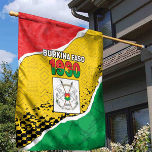 Happy Burkina Faso Garden Flag Independence Day - Bogolan Pattern - African Pride