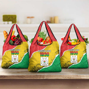 Happy Burkina Faso Grocery Bag Independence Day - Bogolan Pattern - African Pride