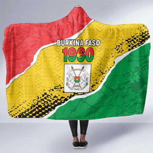Happy Burkina Faso Hooded Blanket Independence Day - Bogolan Pattern - African Pride