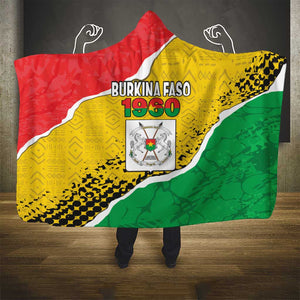 Happy Burkina Faso Hooded Blanket Independence Day - Bogolan Pattern - African Pride