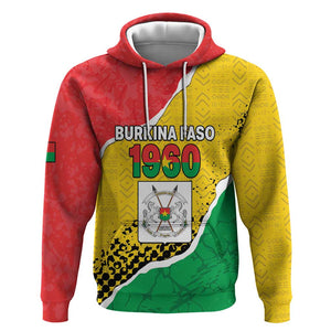 Personalized Happy Burkina Faso Hoodie Independence Day - Bogolan Pattern - African Pride