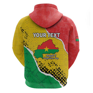 Personalized Happy Burkina Faso Hoodie Independence Day - Bogolan Pattern - African Pride