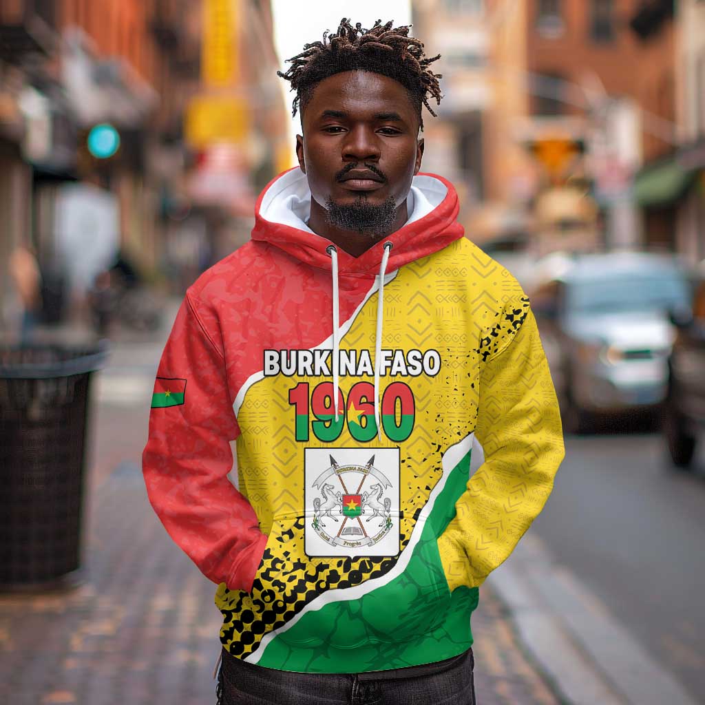Personalized Happy Burkina Faso Hoodie Independence Day - Bogolan Pattern - African Pride