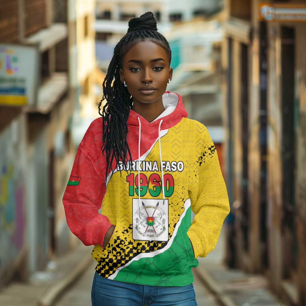 Personalized Happy Burkina Faso Hoodie Independence Day - Bogolan Pattern - African Pride