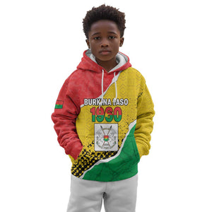 Personalized Happy Burkina Faso Kid Hoodie Independence Day - Bogolan Pattern - African Pride