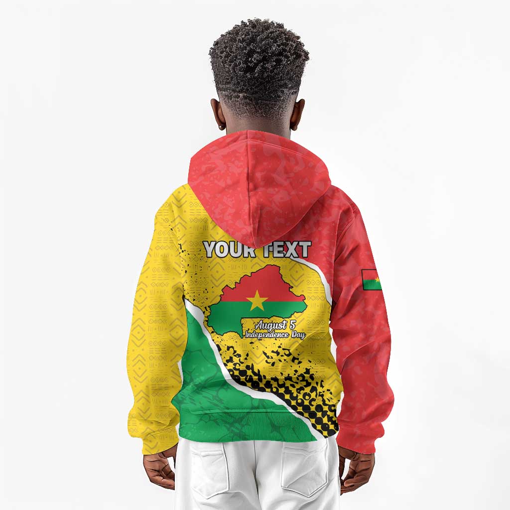 Personalized Happy Burkina Faso Kid Hoodie Independence Day - Bogolan Pattern - African Pride