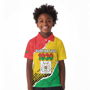 Personalized Happy Burkina Faso Kid Polo Shirt Independence Day - Bogolan Pattern - African Pride