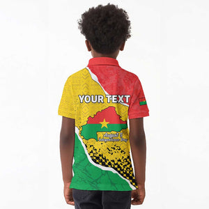 Personalized Happy Burkina Faso Kid Polo Shirt Independence Day - Bogolan Pattern - African Pride