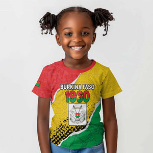Personalized Happy Burkina Faso Kid T shirt Independence Day - Bogolan Pattern - African Pride