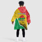 Personalized Happy Burkina Faso Kid Wearable Blanket Hoodie Independence Day - Bogolan Pattern - African Pride