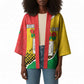 Personalized Burkina Faso Independence Day Kimono Coat Of Arms - Grunge Style