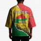 Personalized Burkina Faso Independence Day Kimono Coat Of Arms - Grunge Style