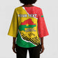 Personalized Burkina Faso Independence Day Kimono Sleeve Blouse Coat Of Arms - Grunge Style