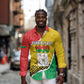 Personalized Happy Burkina Faso Long Sleeve Button Shirt Independence Day - Bogolan Pattern - African Pride