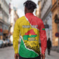 Personalized Happy Burkina Faso Long Sleeve Button Shirt Independence Day - Bogolan Pattern - African Pride