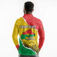 Personalized Happy Burkina Faso Long Sleeve Polo Shirt Independence Day - Bogolan Pattern - African Pride