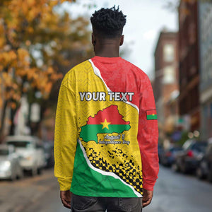Personalized Happy Burkina Faso Long Sleeve Shirt Independence Day - Bogolan Pattern - African Pride