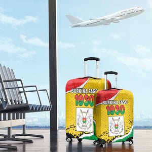 Happy Burkina Faso Luggage Cover Independence Day - Bogolan Pattern - African Pride