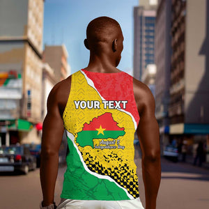 Personalized Happy Burkina Faso Men Tank Top Independence Day - Bogolan Pattern - African Pride