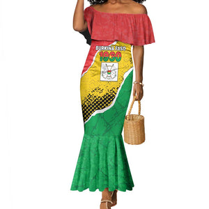 Personalized Happy Burkina Faso Mermaid Dress Independence Day - Bogolan Pattern - African Pride