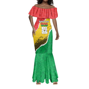 Personalized Happy Burkina Faso Mermaid Dress Independence Day - Bogolan Pattern - African Pride