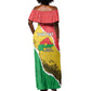 Personalized Happy Burkina Faso Off Shoulder Maxi Dress Independence Day - Bogolan Pattern - African Pride