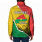 Personalized Burkina Faso Independence Day Padded Jacket Coat Of Arms - Grunge Style