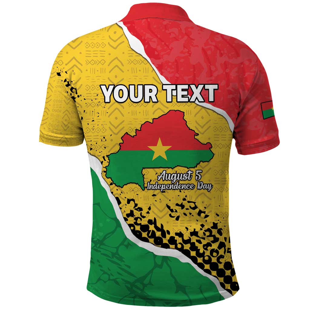 Personalized Happy Burkina Faso Polo Shirt Independence Day - Bogolan Pattern - African Pride