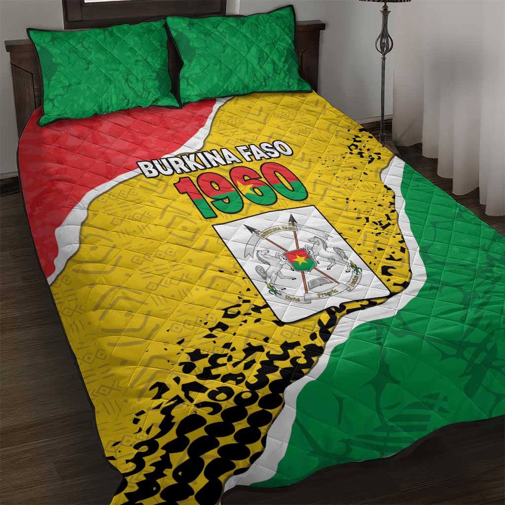 Happy Burkina Faso Quilt Bed Set Independence Day - Bogolan Pattern - African Pride
