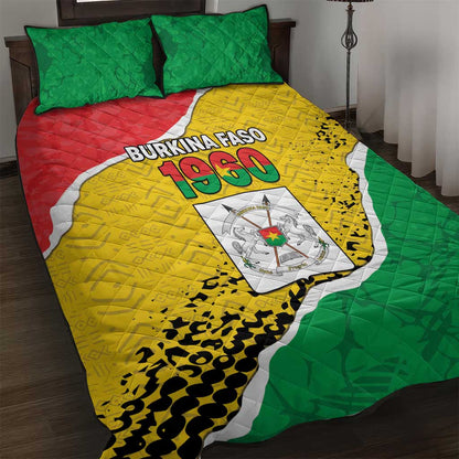 Happy Burkina Faso Quilt Bed Set Independence Day - Bogolan Pattern - African Pride