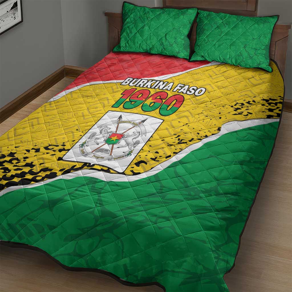 Happy Burkina Faso Quilt Bed Set Independence Day - Bogolan Pattern - African Pride