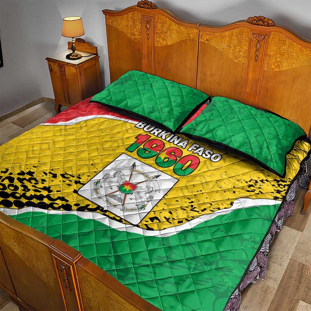 Happy Burkina Faso Quilt Bed Set Independence Day - Bogolan Pattern - African Pride