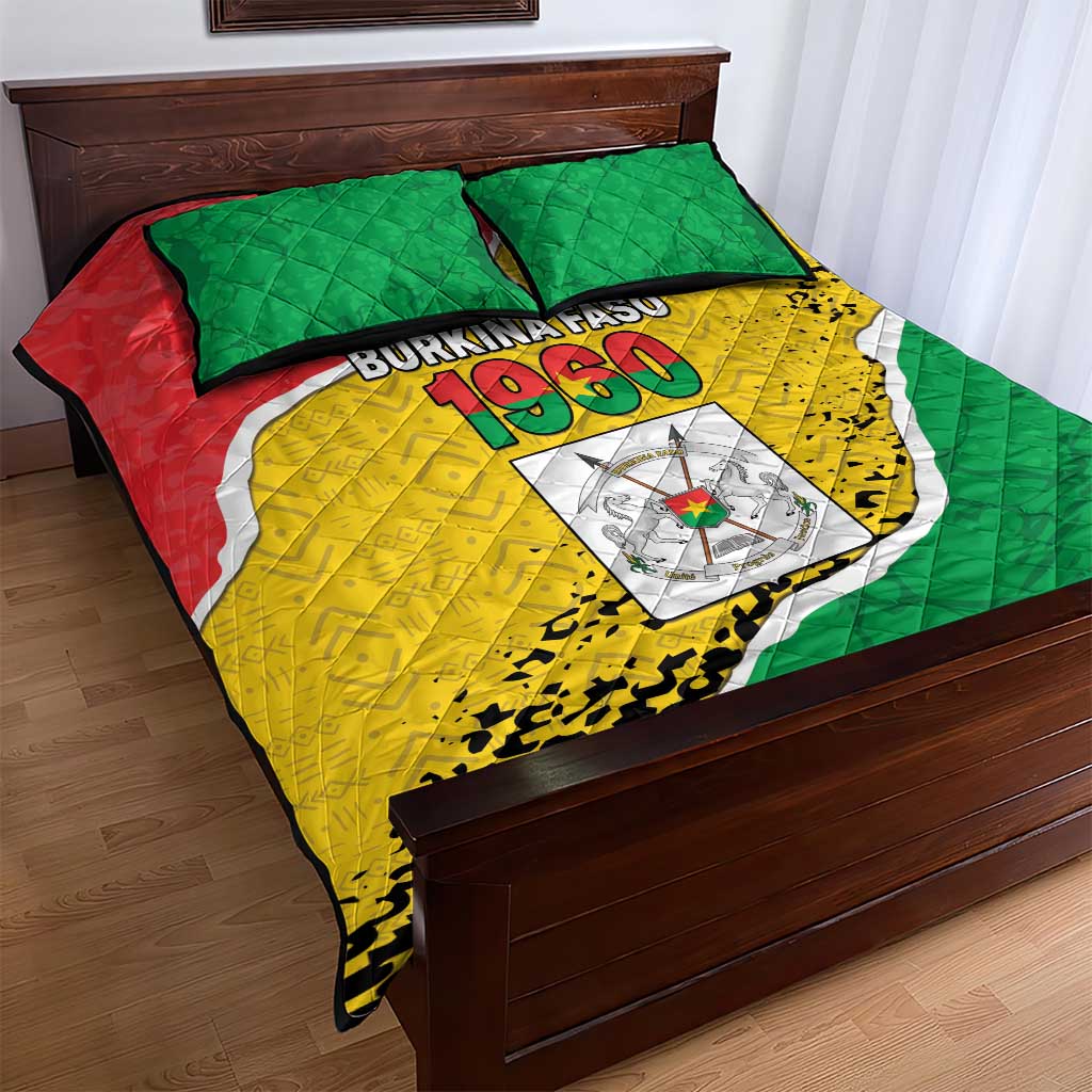 Happy Burkina Faso Quilt Bed Set Independence Day - Bogolan Pattern - African Pride