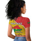 Personalized Happy Burkina Faso Raglan Cropped T shirt Independence Day - Bogolan Pattern - African Pride