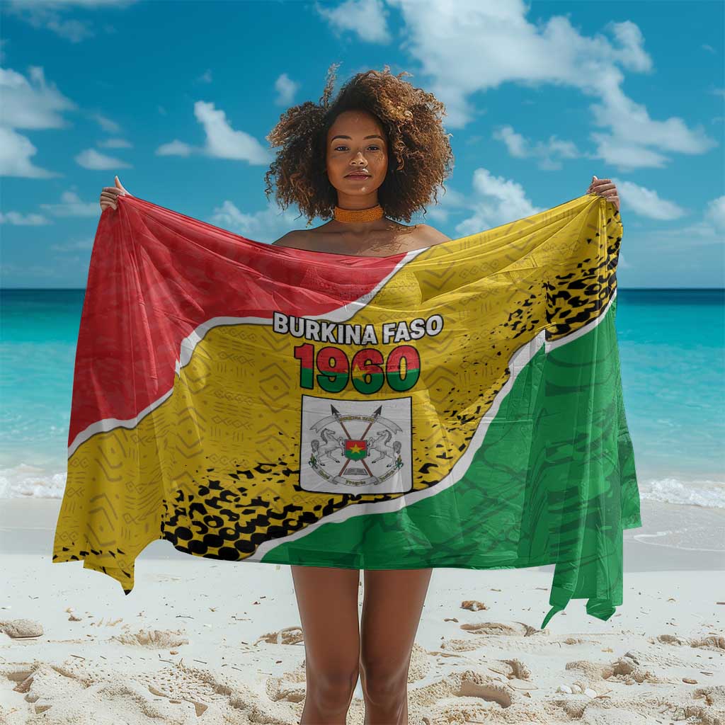 Happy Burkina Faso Sarong Independence Day - Bogolan Pattern - African Pride