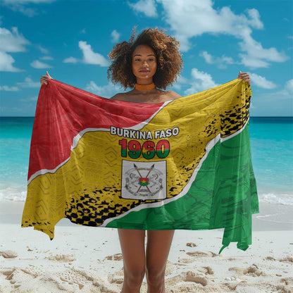 Happy Burkina Faso Sarong Independence Day - Bogolan Pattern - African Pride