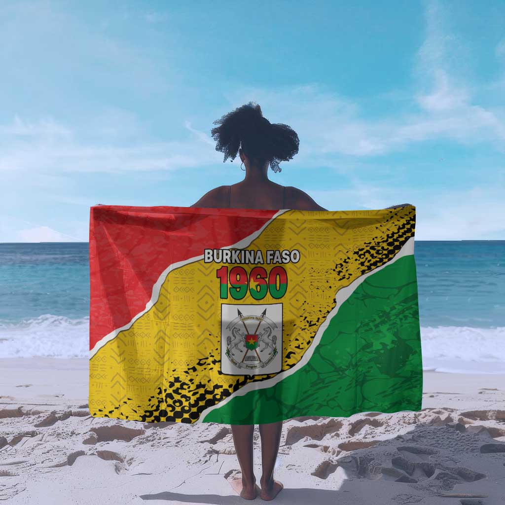 Happy Burkina Faso Sarong Independence Day - Bogolan Pattern - African Pride