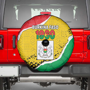 Happy Burkina Faso Spare Tire Cover Independence Day - Bogolan Pattern - African Pride
